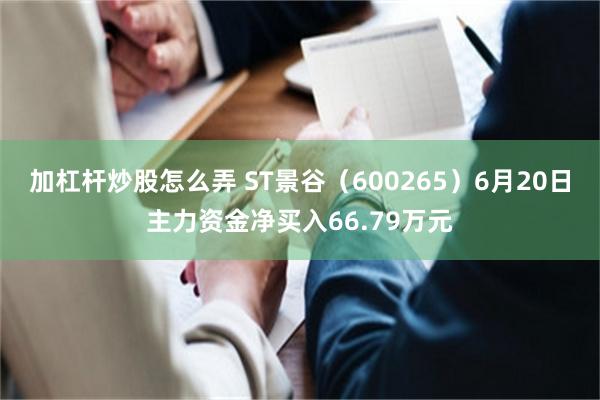 加杠杆炒股怎么弄 ST景谷（600265）6月20日主力资金净买入66.79万元