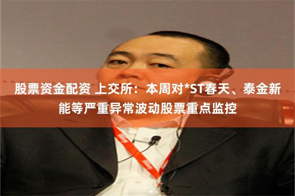 股票资金配资 上交所：本周对*ST春天、泰金新能等严重异常波动股票重点监控