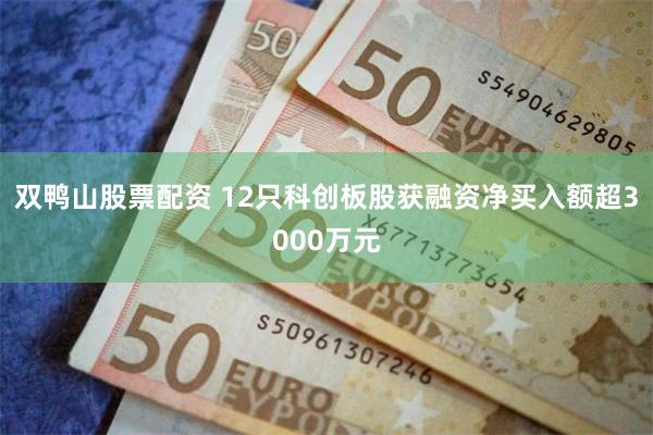 双鸭山股票配资 12只科创板股获融资净买入额超3000万元
