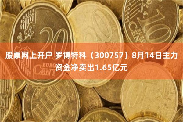 股票网上开户 罗博特科(300757)8月14日主力资金净卖出1.65亿元