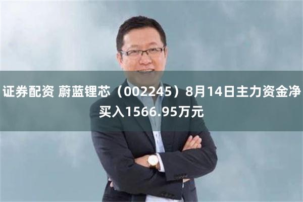 证券配资 蔚蓝锂芯（002245）8月14日主力资金净买入1566.95万元