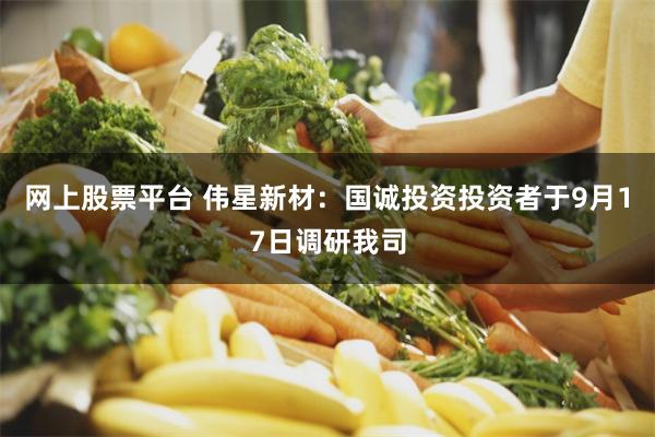 网上股票平台 伟星新材：国诚投资投资者于9月17日调研我司