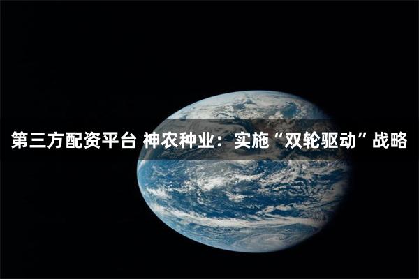 第三方配资平台 神农种业：实施“双轮驱动”战略