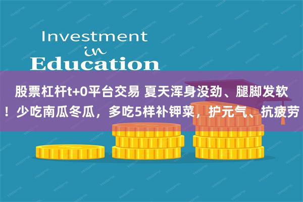 股票杠杆t+0平台交易 夏天浑身没劲、腿脚发软！少吃南瓜冬瓜，多吃5样补钾菜，护元气、抗疲劳