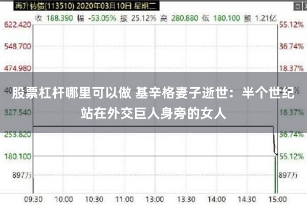 股票杠杆哪里可以做 基辛格妻子逝世：半个世纪站在外交巨人身旁的女人