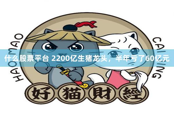 什么股票平台 2200亿生猪龙头，半年亏了60亿元