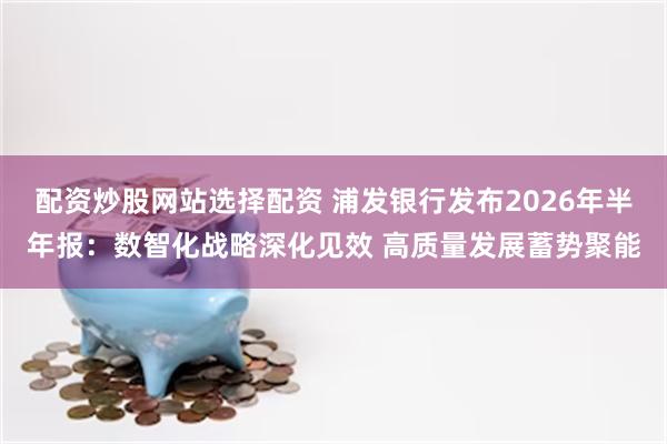 配资炒股网站选择配资 浦发银行发布2026年半年报：数智化战略深化见效 高质量发展蓄势聚能