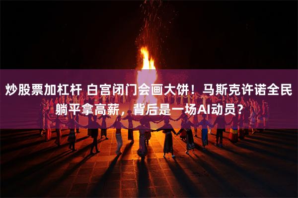 炒股票加杠杆 白宫闭门会画大饼!马斯克许诺全民躺平拿高薪,背后是一场AI动员?