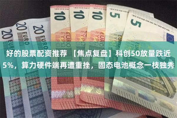 好的股票配资推荐 【焦点复盘】科创50放量跌近5%，算力硬件端再遭重挫，固态电池概念一枝独秀